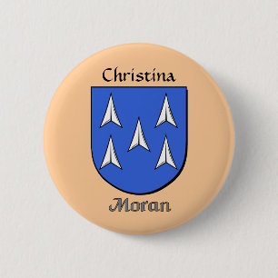 Gepersonaliseerd Moran Historisch Schild Ronde Button 5,7 Cm