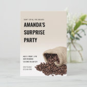 Gepersonaliseerd Mors de Beans Surprise Party niet Kaart (Staand voorkant)