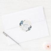 Gepersonaliseerd mosterd blauw vederwild tijdens h ronde sticker (Envelop)