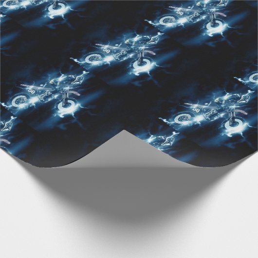 Gepersonaliseerd Motocross Cadeaupapier (Hoek)