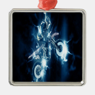 Gepersonaliseerd Motocross Metalen Ornament