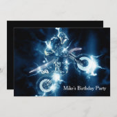 Gepersonaliseerd Motocross-uitnodiging Kaart (Voorkant / Achterkant)