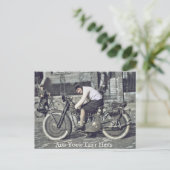 Gepersonaliseerd Motorbike Briefkaart (Staand voorkant)