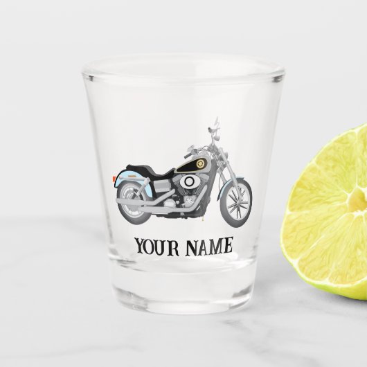 Gepersonaliseerd motorfietsverwarmingstoestel shot glas (Voorkant)