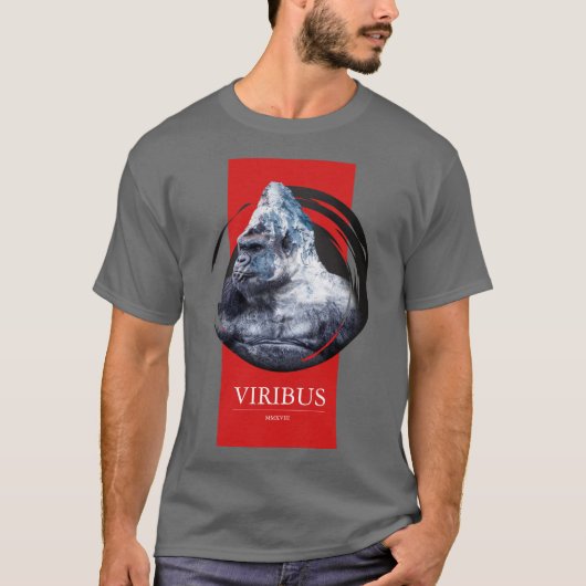Gepersonaliseerd mountain Gorilla-ontwerp. T-shirt (Voorkant)
