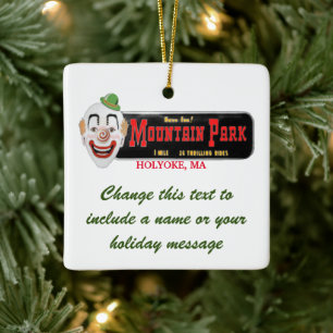 Gepersonaliseerd Mountain Park Holyoke MA Keramisch Ornament