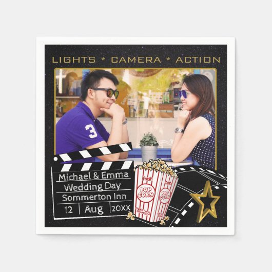 Gepersonaliseerd Movie Star Lijst Servet (Voorkant)