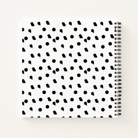 Gepersonaliseerd multomap, Boho multomap, Modern B Notitieboek (Achterkant)