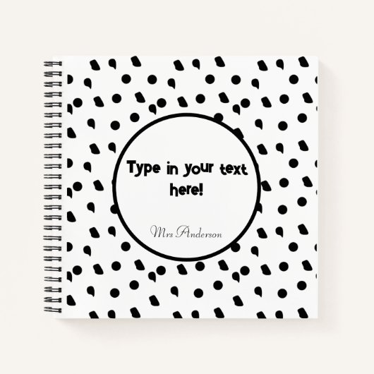 Gepersonaliseerd multomap, Boho multomap, Modern B Notitieboek (Voorkant)