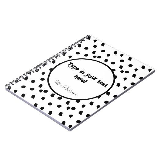 Gepersonaliseerd multomap, Boho multomap, Modern B Notitieboek (Linkerzijde)