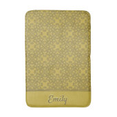 Gepersonaliseerd Mustard Yellow Pattern Badmat (Voorkant Verticaal)