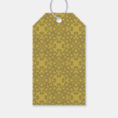 Gepersonaliseerd Mustard Yellow Pattern Cadeaulabel (Voorkant)