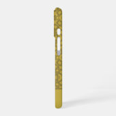 Gepersonaliseerd Mustard Yellow Pattern iPhone 16 Hoesje (Linkerkant)