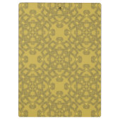 Gepersonaliseerd Mustard Yellow Pattern Klembord (Achterkant)