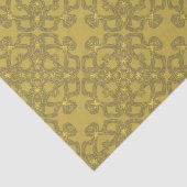 Gepersonaliseerd Mustard Yellow Pattern Tissuepapier (Detail)
