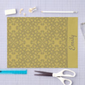 Gepersonaliseerd Mustard Yellow Pattern Tissuepapier (Craft)
