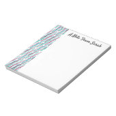 Gepersonaliseerd muziekinstrument met flute Player Notitieblok (Linkerzijde)