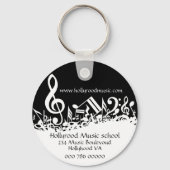 Gepersonaliseerd Muzieknotities Business Advertere Sleutelhanger (Achterkant)