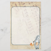 Gepersonaliseerd  muziekwerk briefpapier (Achterkant)