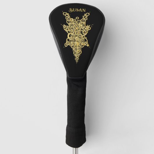 Gepersonaliseerd mystiek goud golfheadcover (Voorkant)