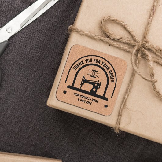 Gepersonaliseerd NAAIEN Craft Paper Vierkante Sticker