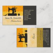 Gepersonaliseerd naaimachine met gouden artiesten visitekaartje (Voorkant / Achterkant)