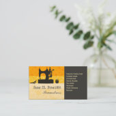 Gepersonaliseerd naaimachine met gouden artiesten visitekaartje (Staand voorkant)