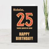 Gepersonaliseerd Naam 25th Birthday voor hem Kaart (Voorkant)