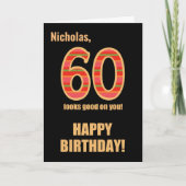 Gepersonaliseerd naam 60ste verjaardag voor hem Ka Kaart (Voorkant)