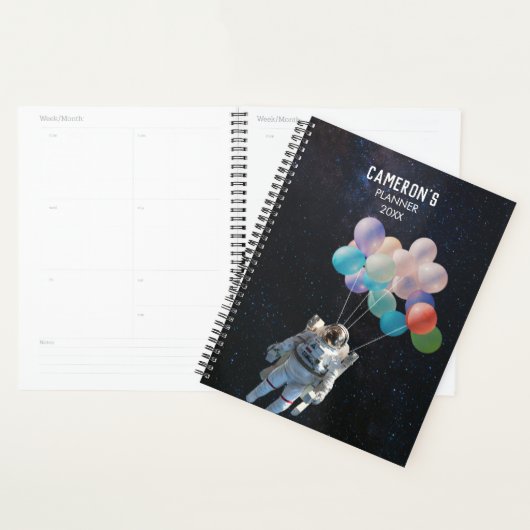 Gepersonaliseerd naam astronautenstars en ruimteba planner (Display)