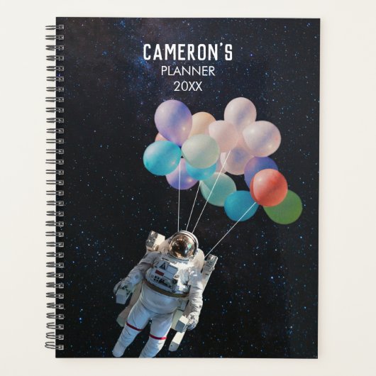 Gepersonaliseerd naam astronautenstars en ruimteba planner (Voorkant)