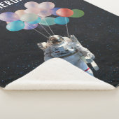 Gepersonaliseerd naam astronautenstars en ruimteba sherpa deken (3/4)