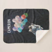 Gepersonaliseerd naam astronautenstars en ruimteba sherpa deken (Voorkant (horizontaal))