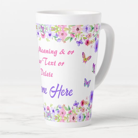 Gepersonaliseerd, naam betekent cadeautjes voor ha latte mok (Rechterhoek)