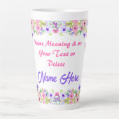 Gepersonaliseerd, naam betekent cadeautjes voor ha latte mok (Voorkant)