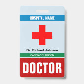 Gepersonaliseerd Naam Dokter ID Kaart Badge (Achterkant)
