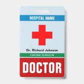 Gepersonaliseerd Naam Dokter ID Kaart Badge (Voorzijde)