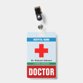 Gepersonaliseerd Naam Dokter ID Kaart Badge (Voorzijde met clip)
