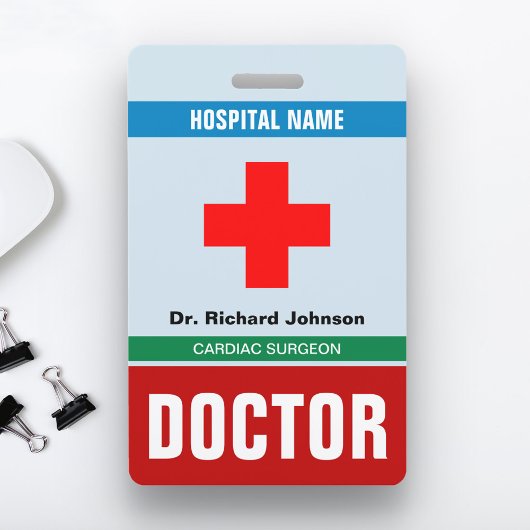 Gepersonaliseerd Naam Dokter ID Kaart Badge