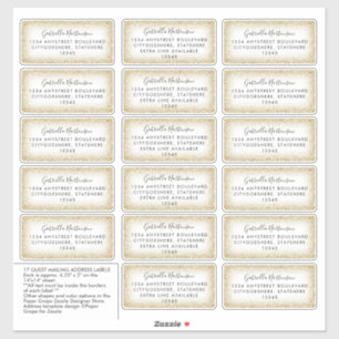 Gepersonaliseerd naam en adreslabel van ontvanger sticker