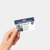 Gepersonaliseerd naam en foto | Beveiligings-ID-Ka Badge (Handheld)