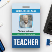 Gepersonaliseerd Naam en Foto | Docent-ID-Kaart Badge