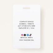 Gepersonaliseerd naam en foto | ID-Kaart-badge Badge (Achterkant)