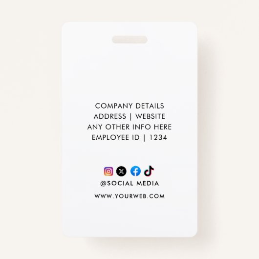 Gepersonaliseerd naam en foto | ID-Kaart-badge Badge (Achterkant)