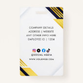 Gepersonaliseerd naam en foto | ID-Kaart-badge Badge (Achterkant)