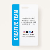 Gepersonaliseerd naam en foto | ID-Kaart-badge Badge (Achterkant)