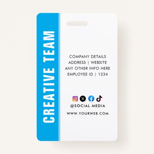 Gepersonaliseerd naam en foto | ID-Kaart-badge Badge (Achterkant)