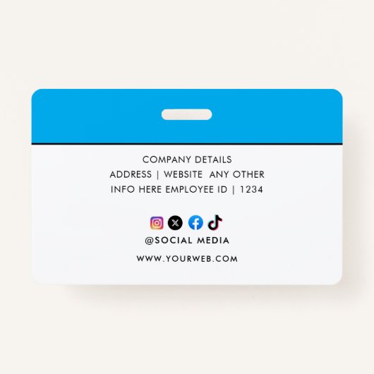 Gepersonaliseerd naam en foto | ID-Kaart-badge Badge (Achterkant)