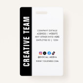 Gepersonaliseerd naam en foto | ID-Kaart-badge Badge (Achterkant)