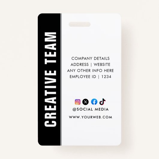 Gepersonaliseerd naam en foto | ID-Kaart-badge Badge (Achterkant)